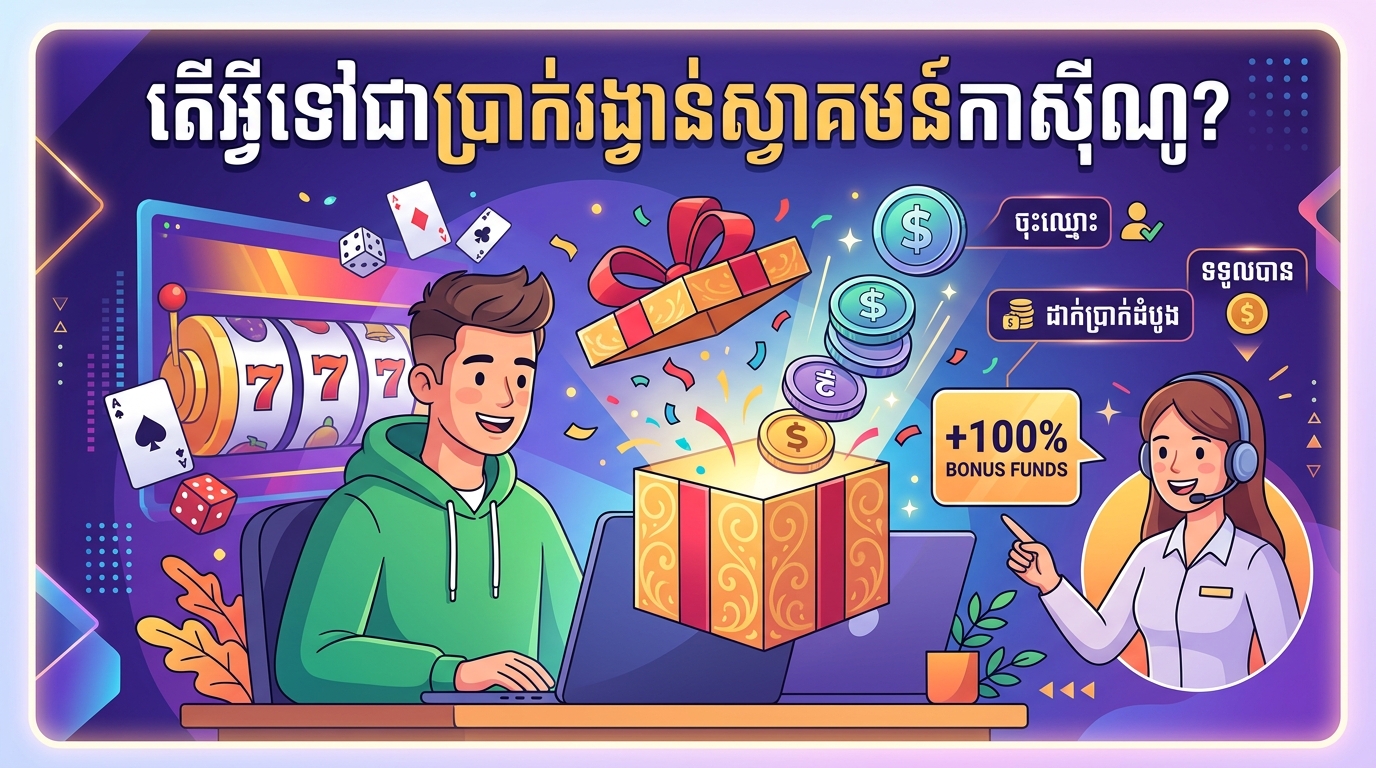 តើអ្វីទៅជាប្រាក់រង្វាន់ស្វាគមន៍កាស៊ីណូ?